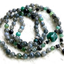 Labradorite Mala Beads * HIGH VIBRATION * Apatite * Moss Agate * Yoga Jewelry * Meditation Beads * 108 Mala Bracelet * Yoga Gift