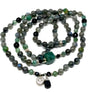 Labradorite Mala Beads * HIGH VIBRATION * Apatite * Moss Agate * Yoga Jewelry * Meditation Beads * 108 Mala Bracelet * Yoga Gift
