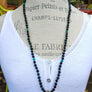 GROUND AND PROTECTION Mala Beads - Black Tourmaline - Onyx & Turquoise 108 Mala Necklace - Turquoise Bracelet