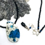 Black Spinel and K2 Jasper Pendant Necklace for Emotional Balance Harmony and Peace