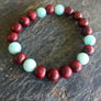 Rosewood and Amazonite Stretch Mala Bracelet for Health, Wellness and Balance