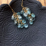 Aquamarine Cluster Earrings to support the Throat Chakra