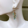 Aquamarine Cluster Earrings to support the Throat Chakra