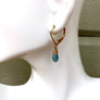 Minimalist London Blue Topaz Dangle Earrings to support The Throat Chakra