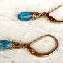 Minimalist London Blue Topaz Dangle Earrings to support The Throat Chakra