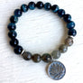 MANIFEST Labradorite and Tiger Eye Mala Bracelet for Protection, Intuition and Clairvoyance