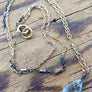 Delicate Aquamarine Mixed Metal Layered Necklace March Birthstone
