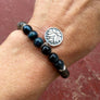 MANIFEST Labradorite and Tiger Eye Mala Bracelet for Protection, Intuition and Clairvoyance