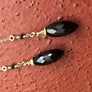Black Onyx and Spinel Threader Long Dangle Earrings To Release Negativity