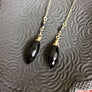 Black Onyx and Spinel Threader Long Dangle Earrings To Release Negativity