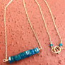 Neon Apatite Bar Necklace