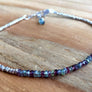 Delicate Sapphire Bracelet September Birthstone, Genuine Sapphire, Wedding Jewelry Bridal Gift For Her