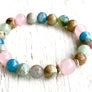 Multi_Gemstone Chakra Mala Bracelet for Compassion, Self-Love and Emotional Healing