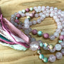 ROSE QUARTZ MALA Necklace 108 Mala Beads Rose Quartz Tassel Necklace Heart Chakra Yoga & Meditation Gift Healing Crystals