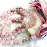 ROSE QUARTZ MALA Necklace 108 Mala Beads Rose Quartz Tassel Necklace Heart Chakra Yoga & Meditation Gift Healing Crystals