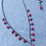 Genuine Ruby Delicate Minimalist Necklace for Emotional Healing, Courage and Romance