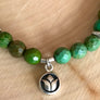 Simply sweet Green Turquoise Mala Bracelet for Protection and Creativity, December Birthstone