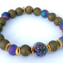Boho Druzy Beaded Stretch Bracelet to Ease Tension and Calm the Nervous System
