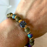 Boho Druzy Beaded Stretch Bracelet to Ease Tension and Calm the Nervous System