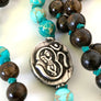 Divine Hero Mala Beads Featuring Hindu God Krishna for Inner Strength, Joy and Knowledge