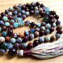 Multi-Gemstone Healing Long Tassel Mala for Awareness, Knowledge, Intuition and Creativity