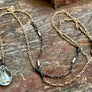 Delicate Aquamarine Mixed Metal Layered Necklace March Birthstone