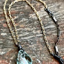 Delicate Aquamarine Mixed Metal Layered Necklace March Birthstone