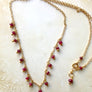 Genuine Ruby Delicate Minimalist Necklace for Emotional Healing, Courage and Romance