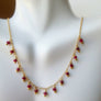 Genuine Ruby Delicate Minimalist Necklace for Emotional Healing, Courage and Romance