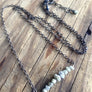 RAW DIAMOND NECKLACE ,  Rough Diamond Jewelry , Bar Necklace April Birthstone Gift For Her Girlfriend Gift