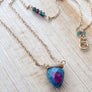 Ruby Zoisite Arrowhead Gemstone Pendant Necklace Layering Jewelry