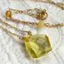 Citrine Solar Plexus Chakra Pendant Necklace for Self Confidence, Positivity and Success