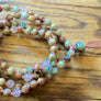 Rose Quartz and African Opal Mala Necklace to Open the Heart Chakra