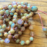 Rose Quartz and African Opal Mala Necklace to Open the Heart Chakra