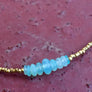 Boho Delicate Blue Opal Beaded Bracelet for Happiness and Contentment