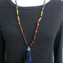 Chakra Mala Long Tassel Necklace for Balance, Meditation and Emotional Healing