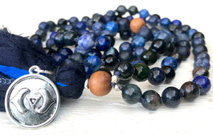 Third Eye Chakra Mala Necklace - TRUTH SEEKER - INTUITION - Courage- Ajna Chakra Mala Beads - Spiritual Gift - Mala for Him - Yoga Jewelry