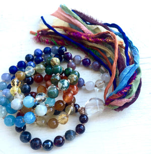 108 Chakra Mala Beads Multi-Gemstone Chakra Mala Necklace Perfect for Yoga or Meditation Gift