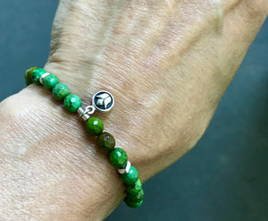 Simply sweet Green Turquoise Mala Bracelet for Protection and Creativity, December Birthstone